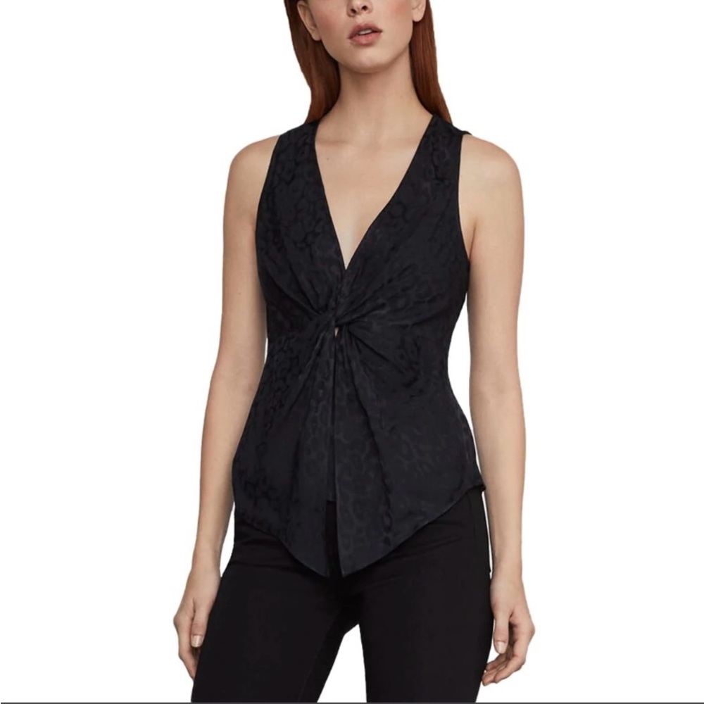 BCBGMAXAZRIA - Jaguar Sleeveless Blouse - Black - Medium